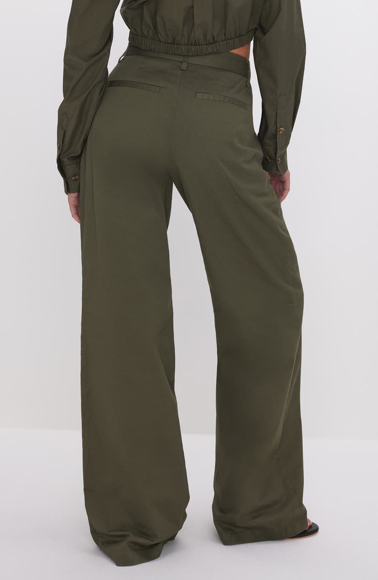 Good American Good Skate Cotton Stretch Twill Pants, Alternate, color, Fatigue001