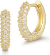 GLAZE JEWELRY 14K Gold Plated Silver Huggie Hoop Earrings