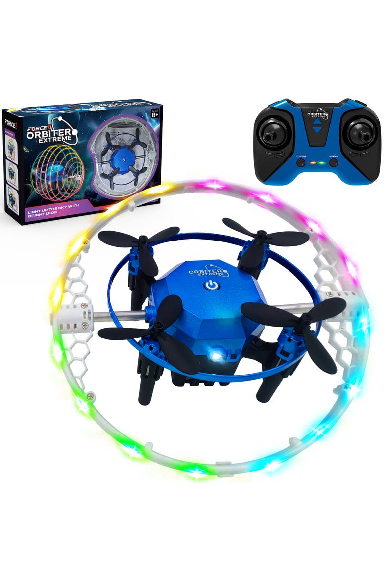 Obiter Extreme RC Aerial Drone with 360 Spins, Main, color, Blue