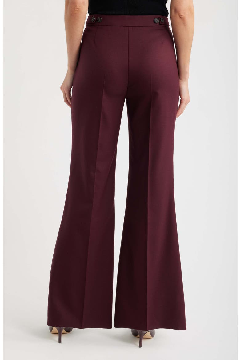 Talia Wool Blend Flare Pant, Alternate, color, PORT ROYALE