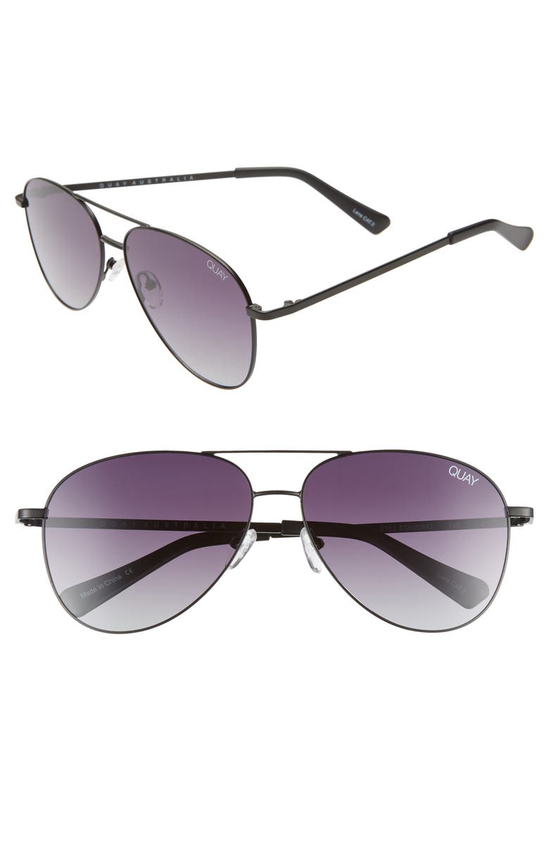 QUAY Australia Still Standing 60mm Aviator Sunglasses, Main, color,