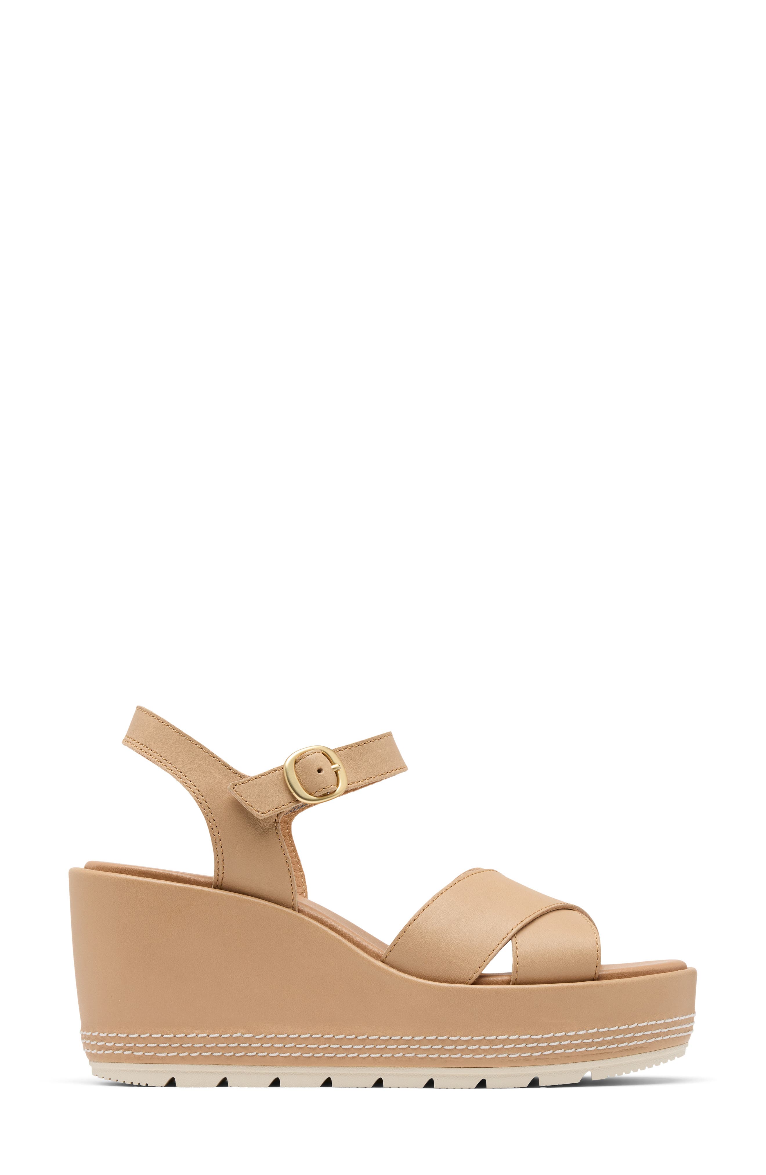 Sunpeak Ankle Strap Platform Wedge Sandal, Alternate, color, HONEST BEIGE CHALK