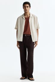 H&M Relaxed Fit Tailored Linen-blend Trousers