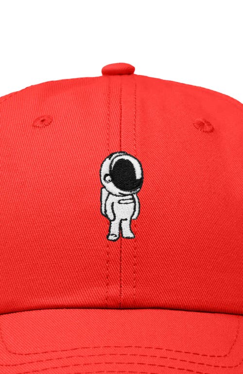 Dalix Astronaut Embroidered Space Hat In Red