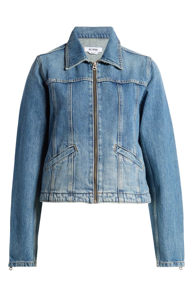 Re/Done Slim Fit Denim Jacket, Main, color, 