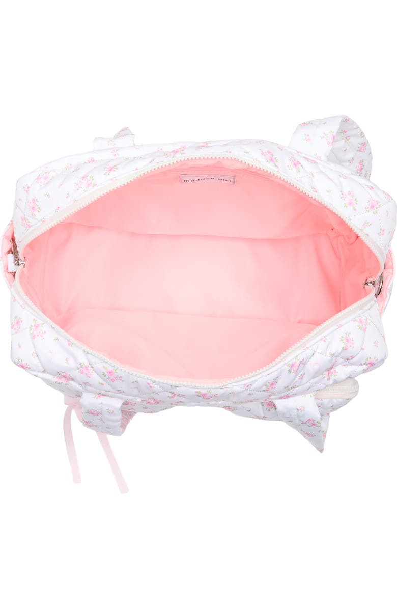 Madden Girl Quilted Duffle Bag, Alternate, color, Pink Ditsy