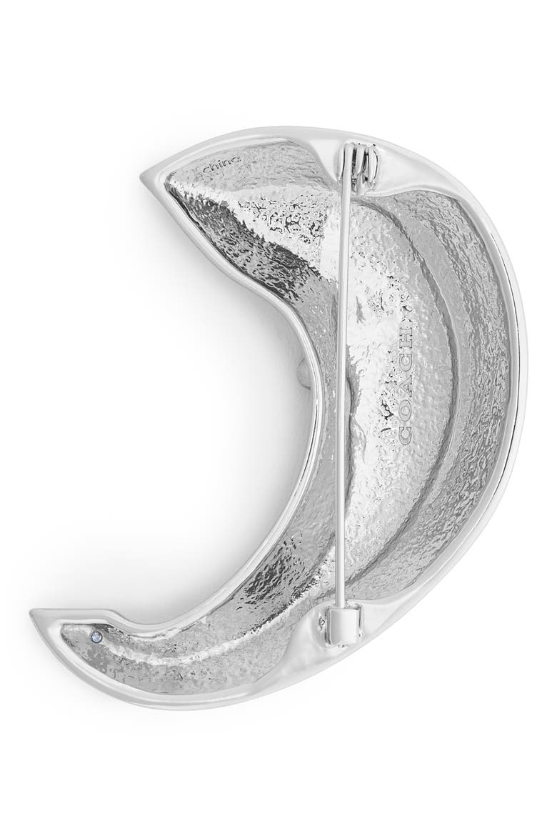 Moon Face Brooch, Alternate, color, ANTIQUE SILVER