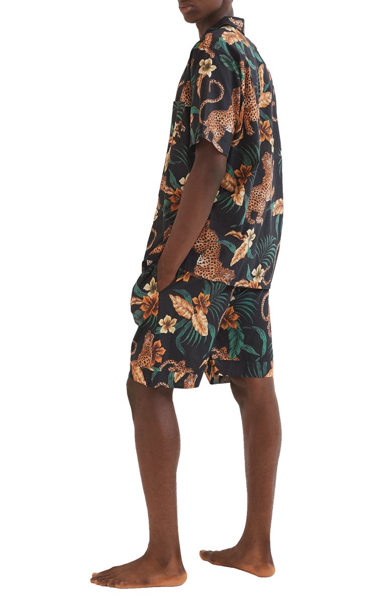 Desmond & Dempsey Cuban Print Cotton Short Pajamas, Alternate, color, 