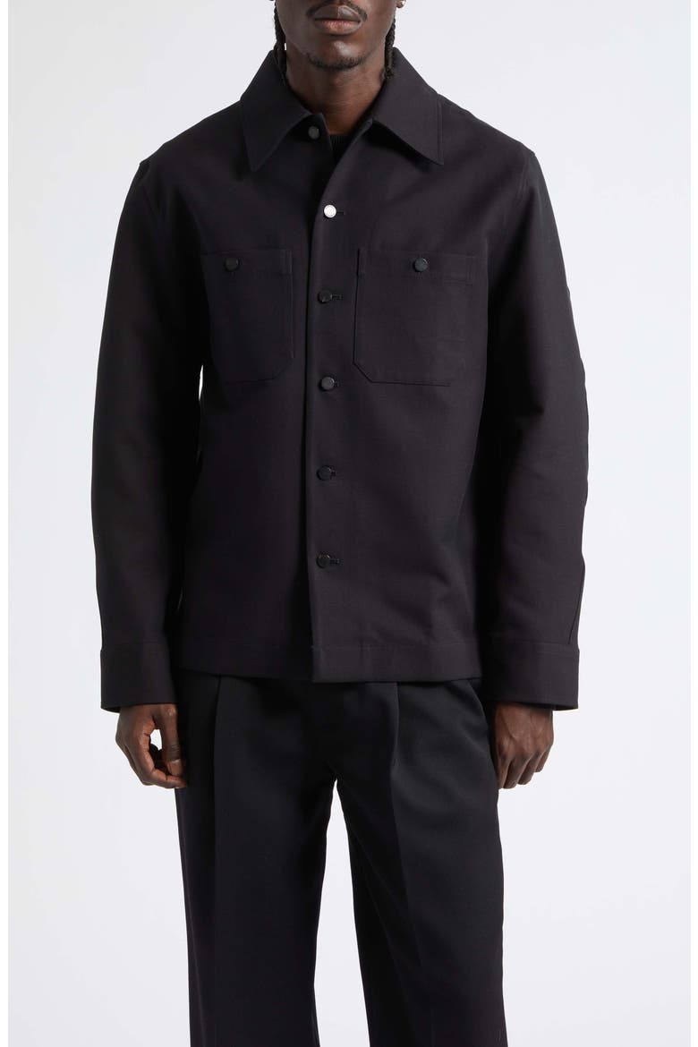 Couture Seam Overshirt, Main, color, BLACK