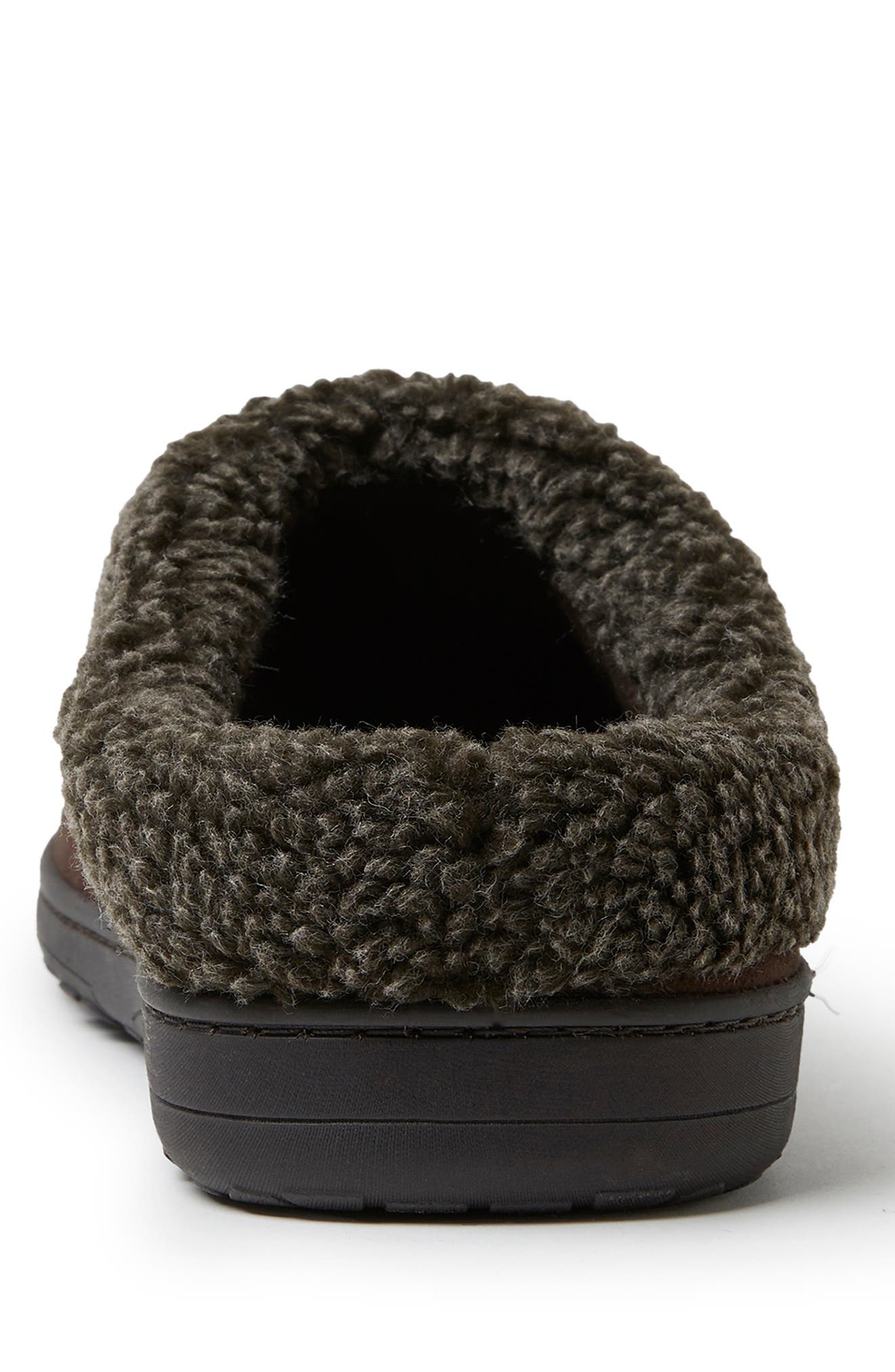 DEARFOAMS Brendan Microfiber Faux Fur Lined Clog Slipper, Alternate, color, 