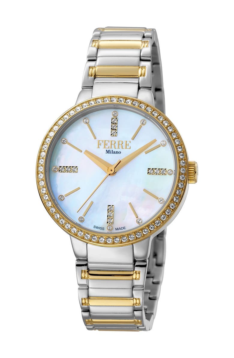 FERRE MILANO Donna Giada Two-Tone Stainless Steel Watch, 34mm, Main, color,