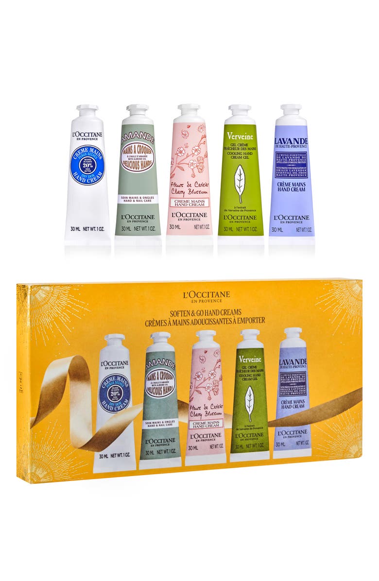 L'Occitane Soften & Go Hand Cream Set $65 Value, Main, color,