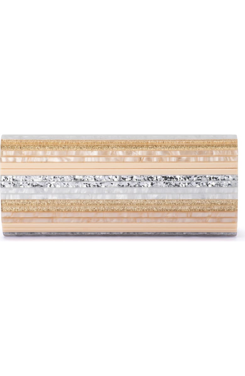 Olga Berg Clara Acrylic Clutch, Alternate, color, Natural