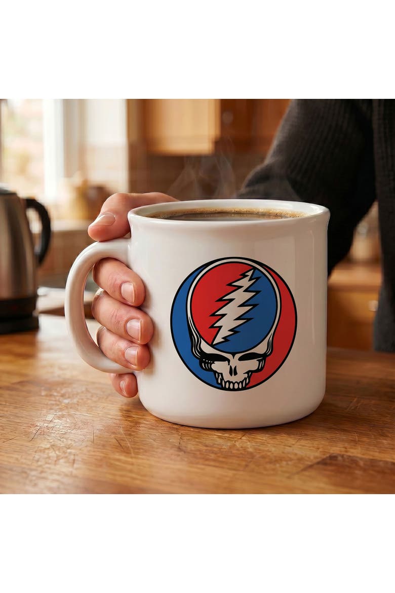 20 oz Grateful Dead Skull Logo Ceramic Camper Mug, Alternate, color, Multicolored