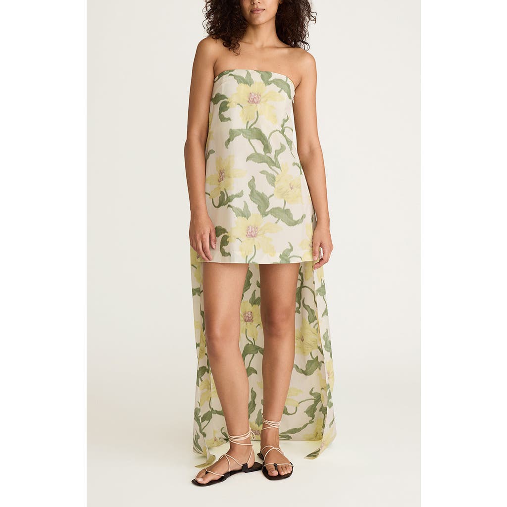 REBECCA TAYLOR REBECCA TAYLOR NOUVEAU FLEUR MINI DRESS WITH TRAIN