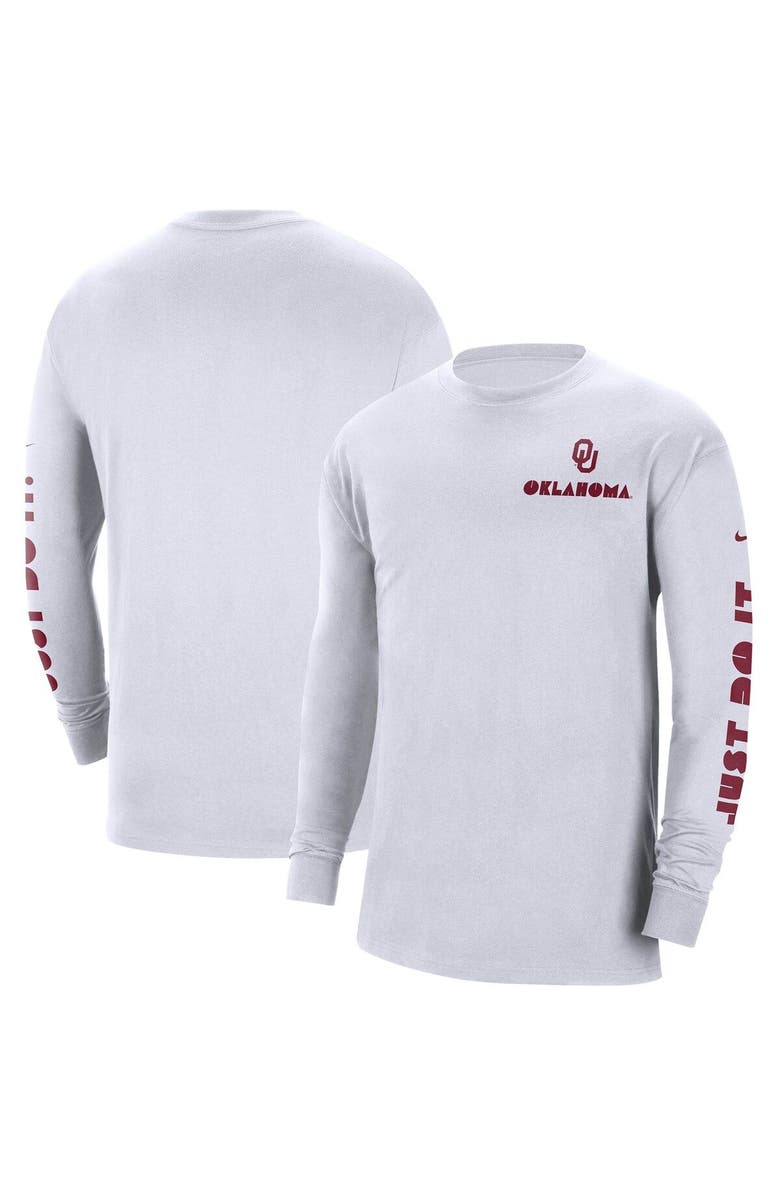 Nike Men's Nike White Oklahoma Sooners Heritage Max 90 Long Sleeve T-Shirt, Main, color, 