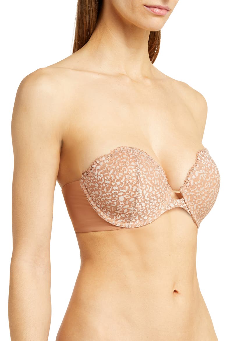 Rouse Full Coverage Lightly Lined Strapless Bra, Alternate, color, GINGER/ IVR