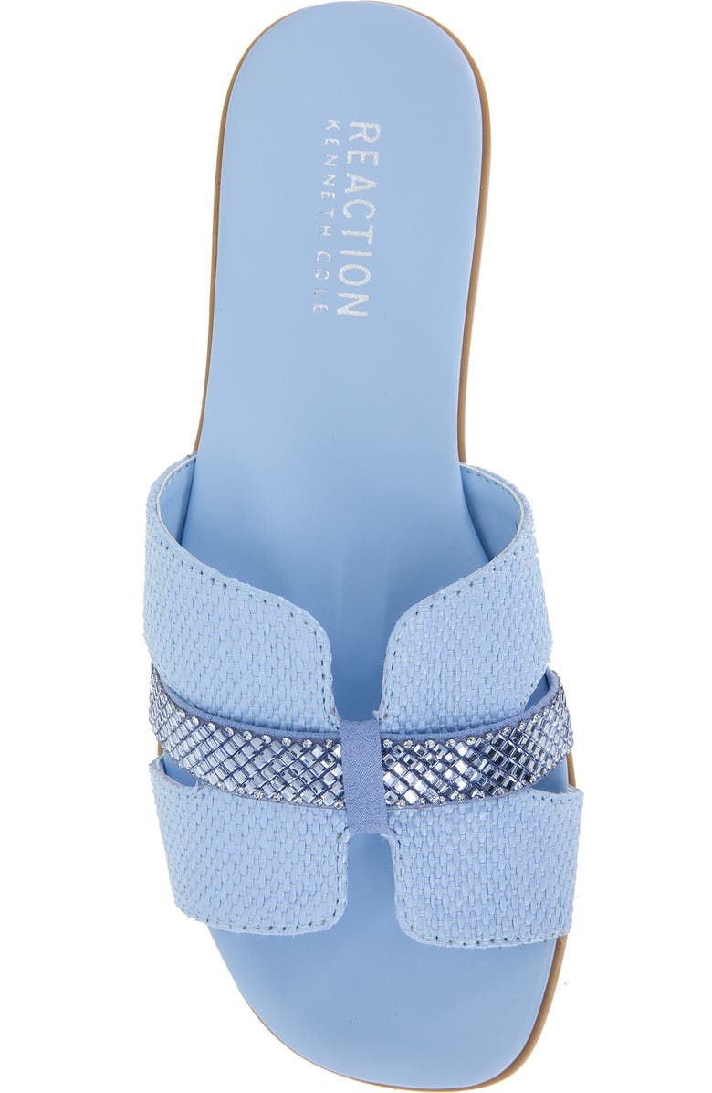 Kenneth Cole Reaction Whisp Rhinestone Slide Sandal, Alternate, color, Sky Blue Weave