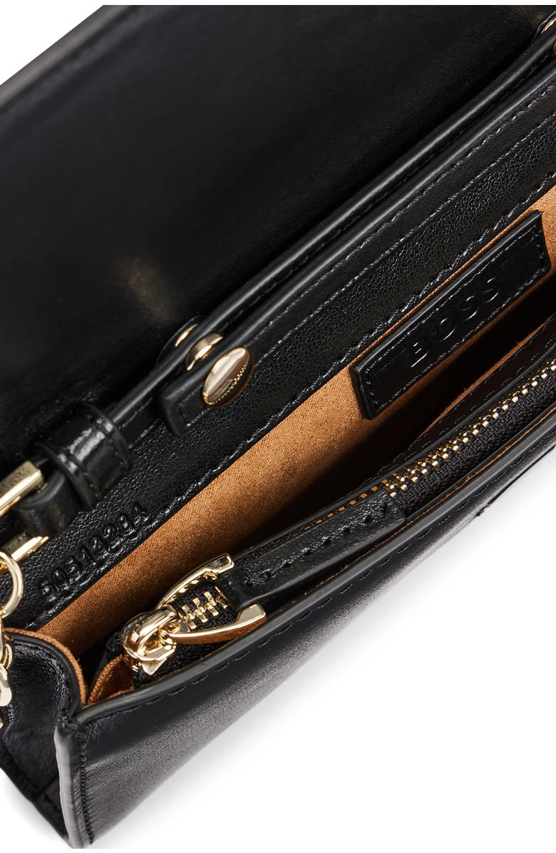 BOSS Ariel Leather Clutch, Alternate, color, Black
