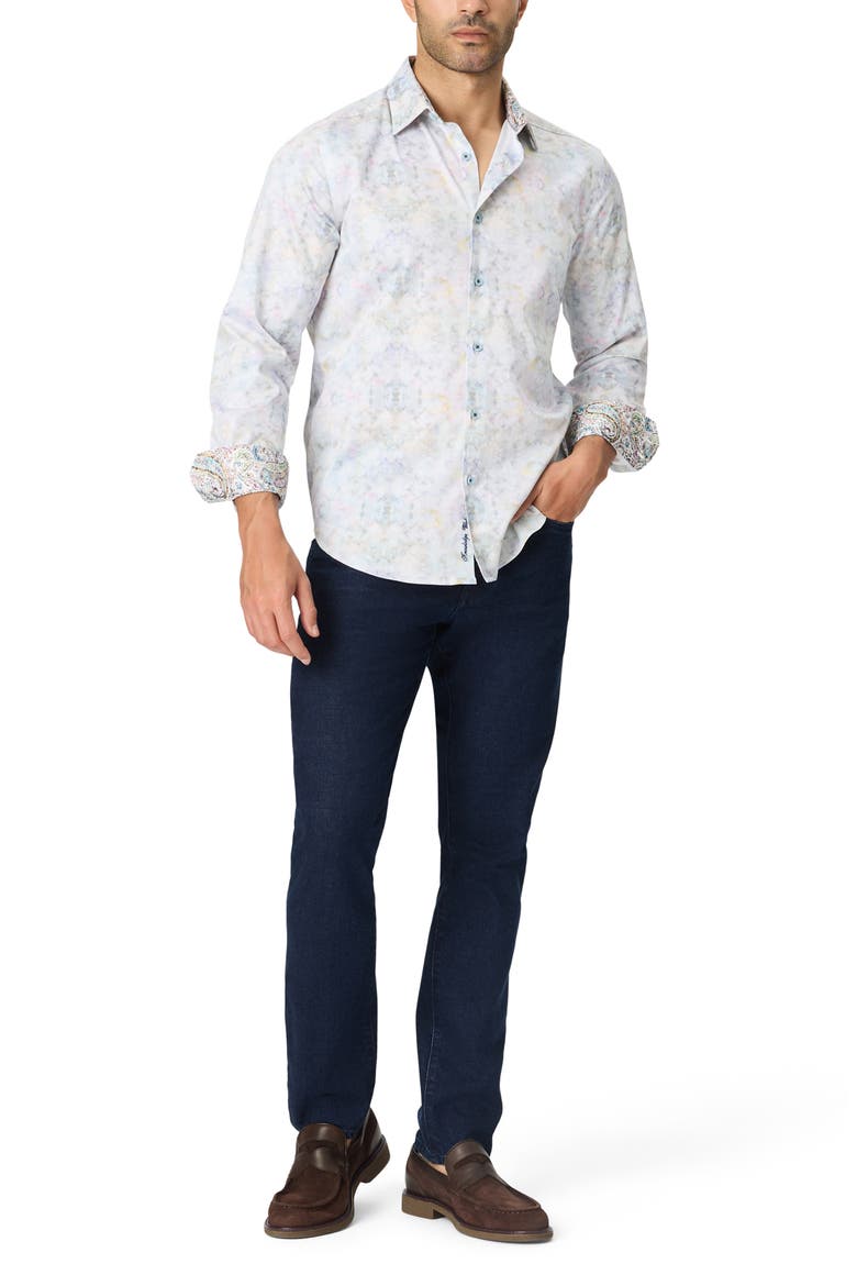 Dewitt Long Sleeve Button Front Shirt, Alternate, color, MULTI