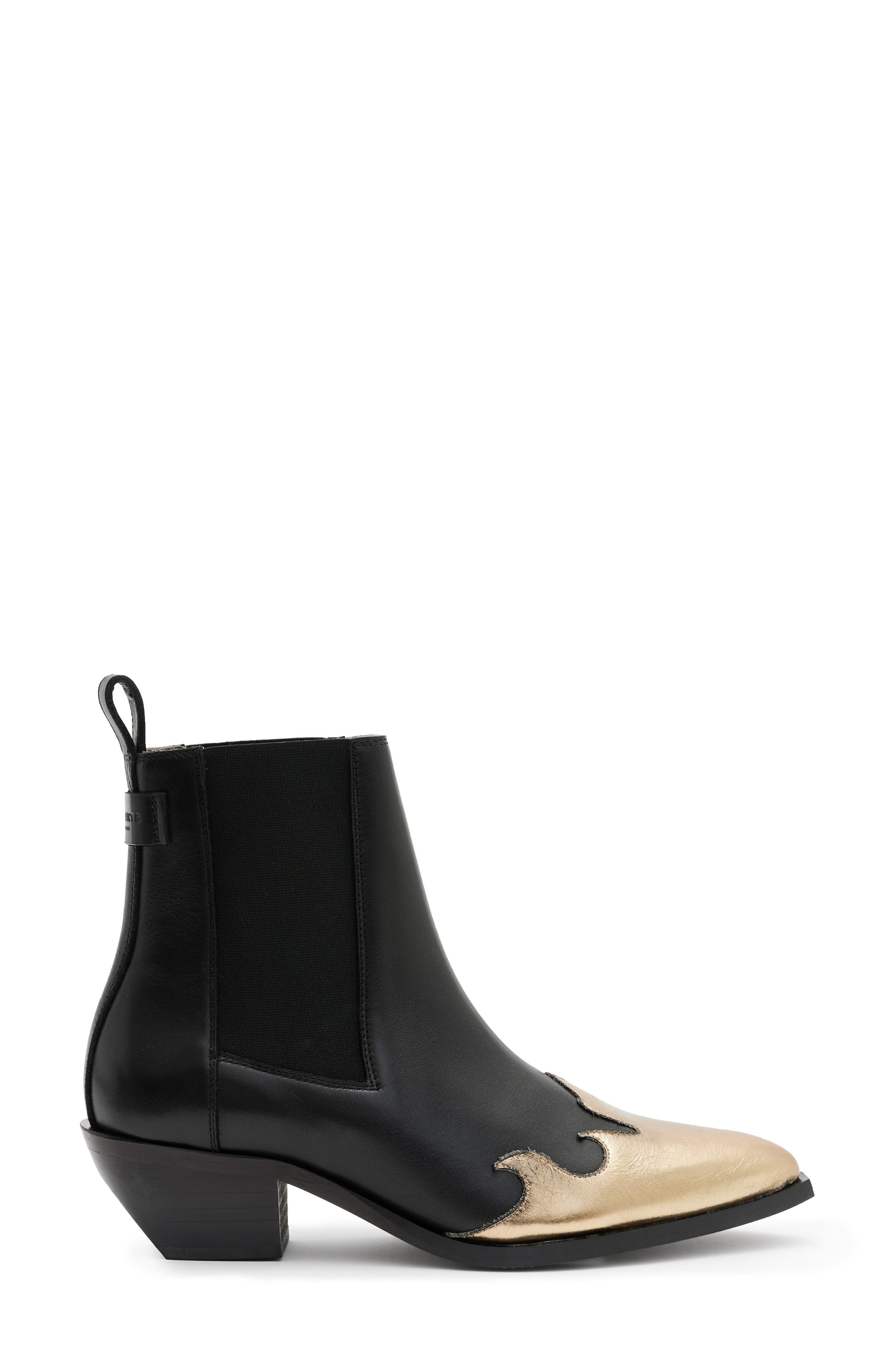 AllSaints Dellaware Pointed Toe Chelsea Boot, Alternate, color, 
