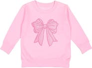 Sweet Wink Pink Bow Sequin Patch Sweatshirt