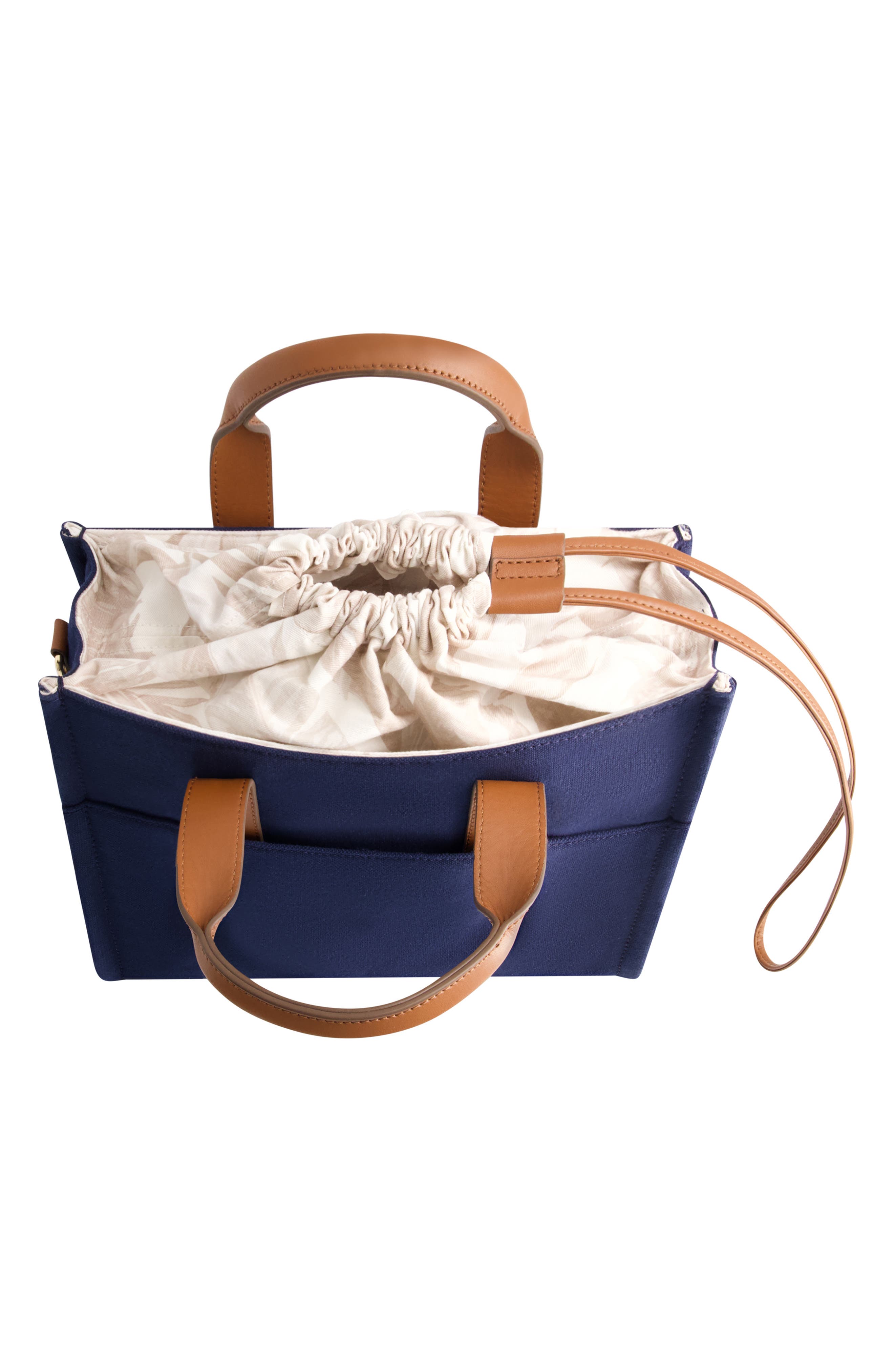Tommy Bahama Canvas & Leather Trim Tote Bag, Alternate, color, Navy/ Tan