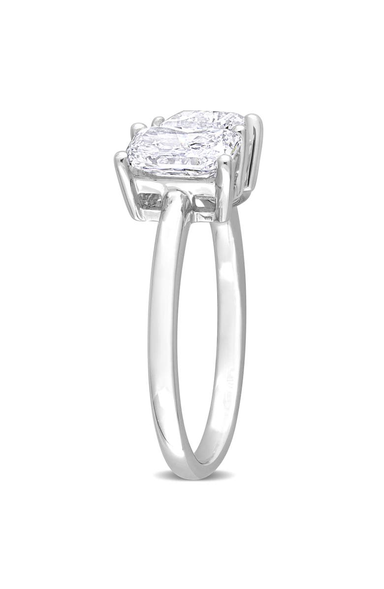 Julianna B. 2 CTW Lab-Grown Diamond 2-Stone Heart Ring 14k, Alternate, color, White Gold