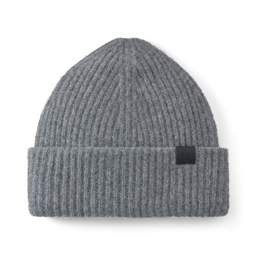 Mulberry Chunky Ribbed Beanie In Gray