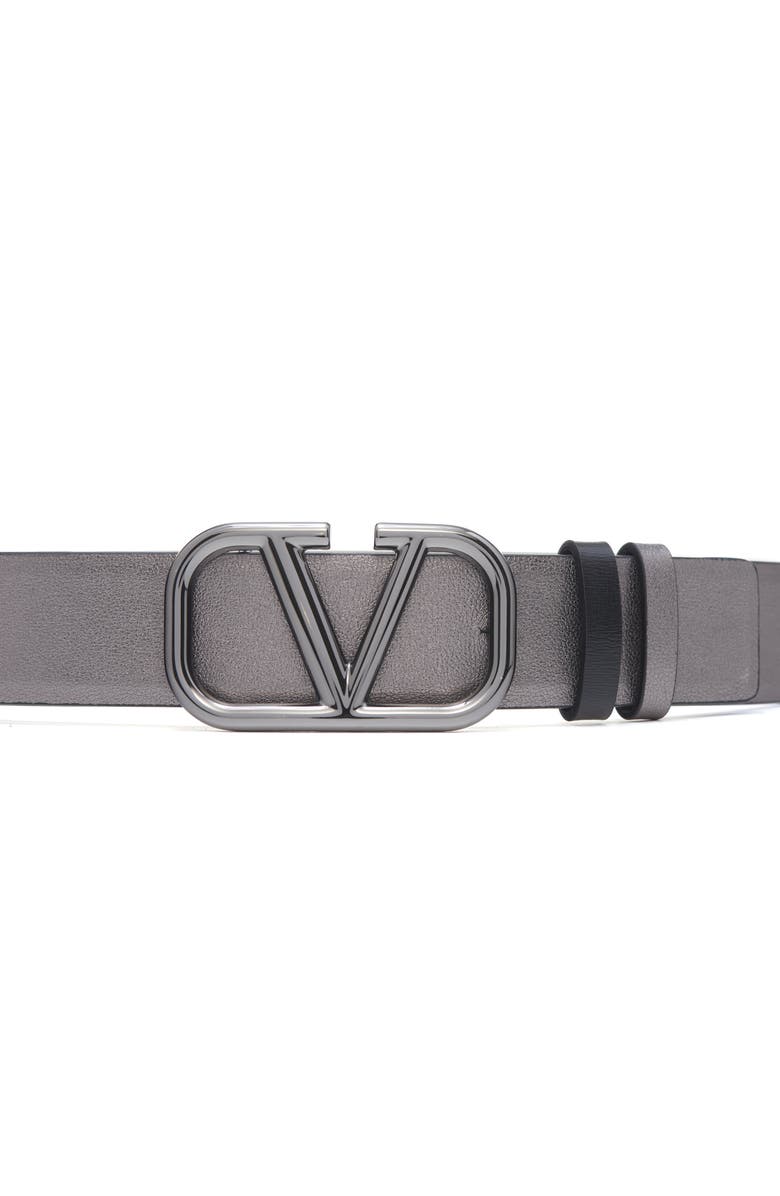 Valentino Garavani VLOGO Reversible Leather Belt, Alternate, color, 