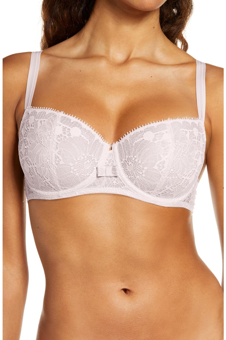 Day to Night Underwire Demi Bra, Main, color, WHITE