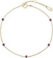 Ana Luisa Solid Yellow Gold Birthstone Bracelet