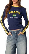 EDIKTED Brasil Long Sleeve T-Shirt