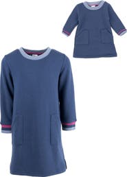 Leveret Girls Sweatshirt Dress with Matching Doll Dress