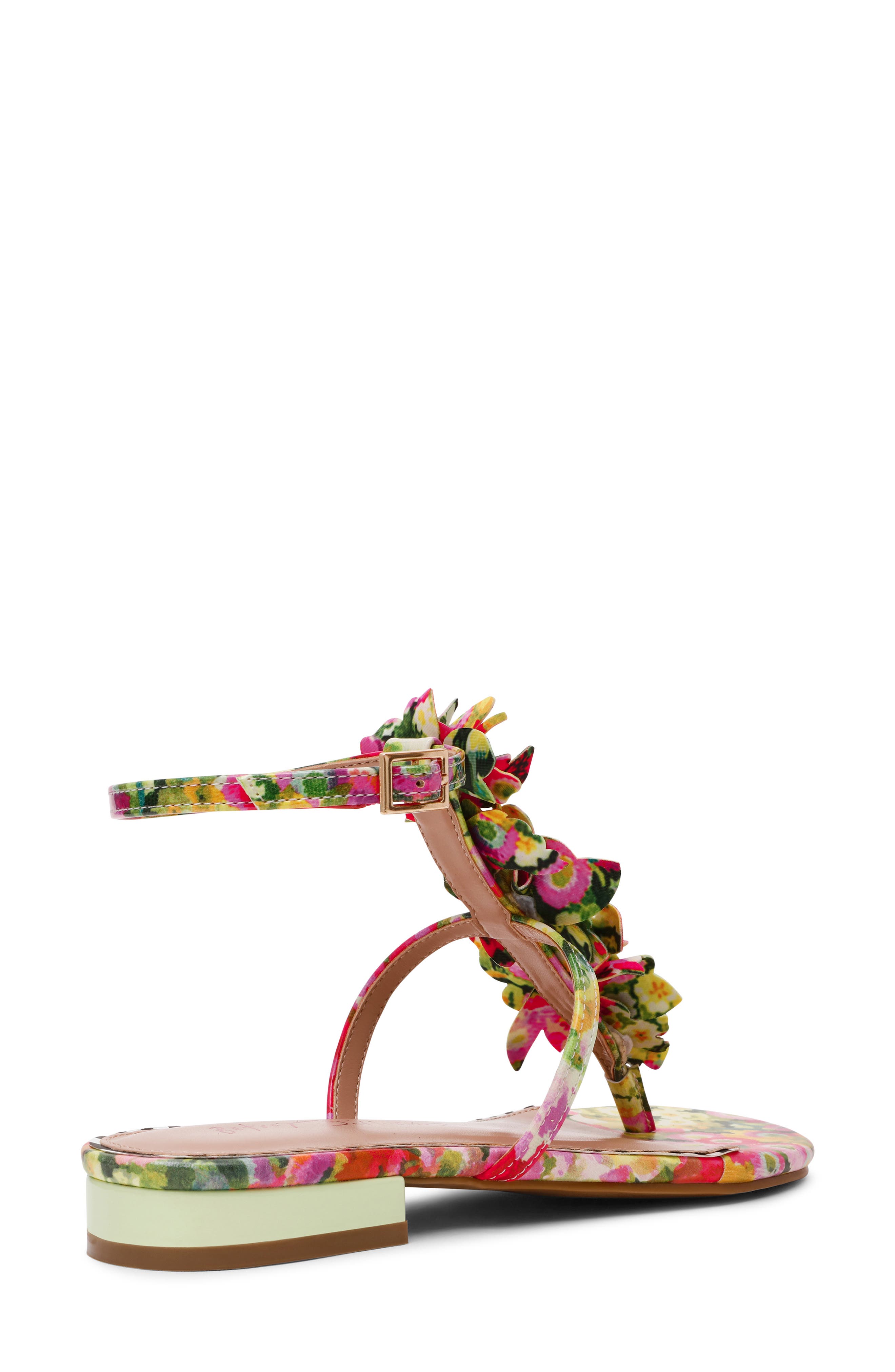 Betsey Johnson Kenedy Ankle Strap Sandal, Alternate, color, Green Floral Multi