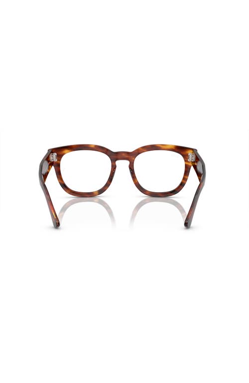 Ray Ban Ray-ban 50mm Square Optical Glasses In Brown