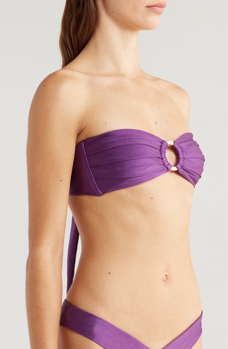 Kulani Kinis Strapless O-Ring Bikini Top, Alternate, color, Sugar Plum