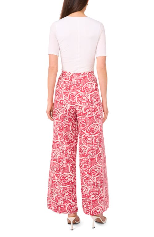 1.state Smocked Waist Wide Leg Pants In Magenta
