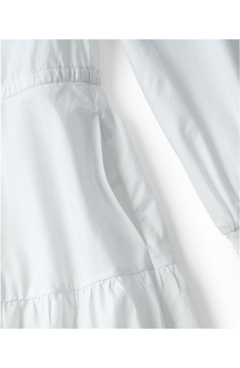 Lands' End Long Sleeve Eyelet Mini Popover Dress, Alternate, color, 