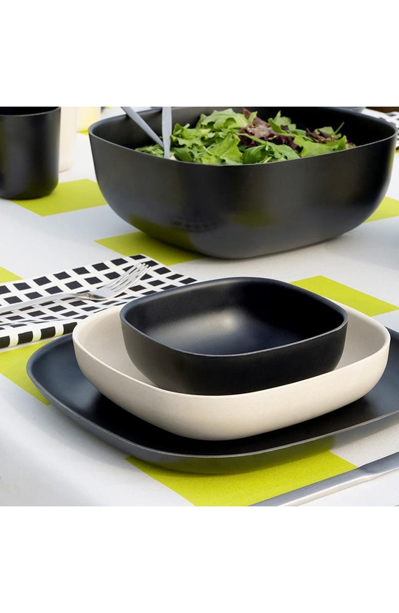 EKOBO Square Dinner Plate - Set of 4, Alternate, color, Black