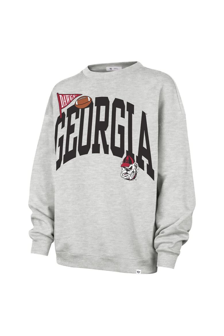 Women's '47  Gray Georgia Bulldogs Icon Fleece Sweatshirt, Alternate, color, Gray
