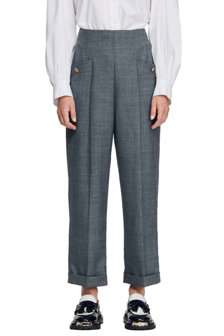 Clive Ankle Trousers, Main, color, DARK GREY