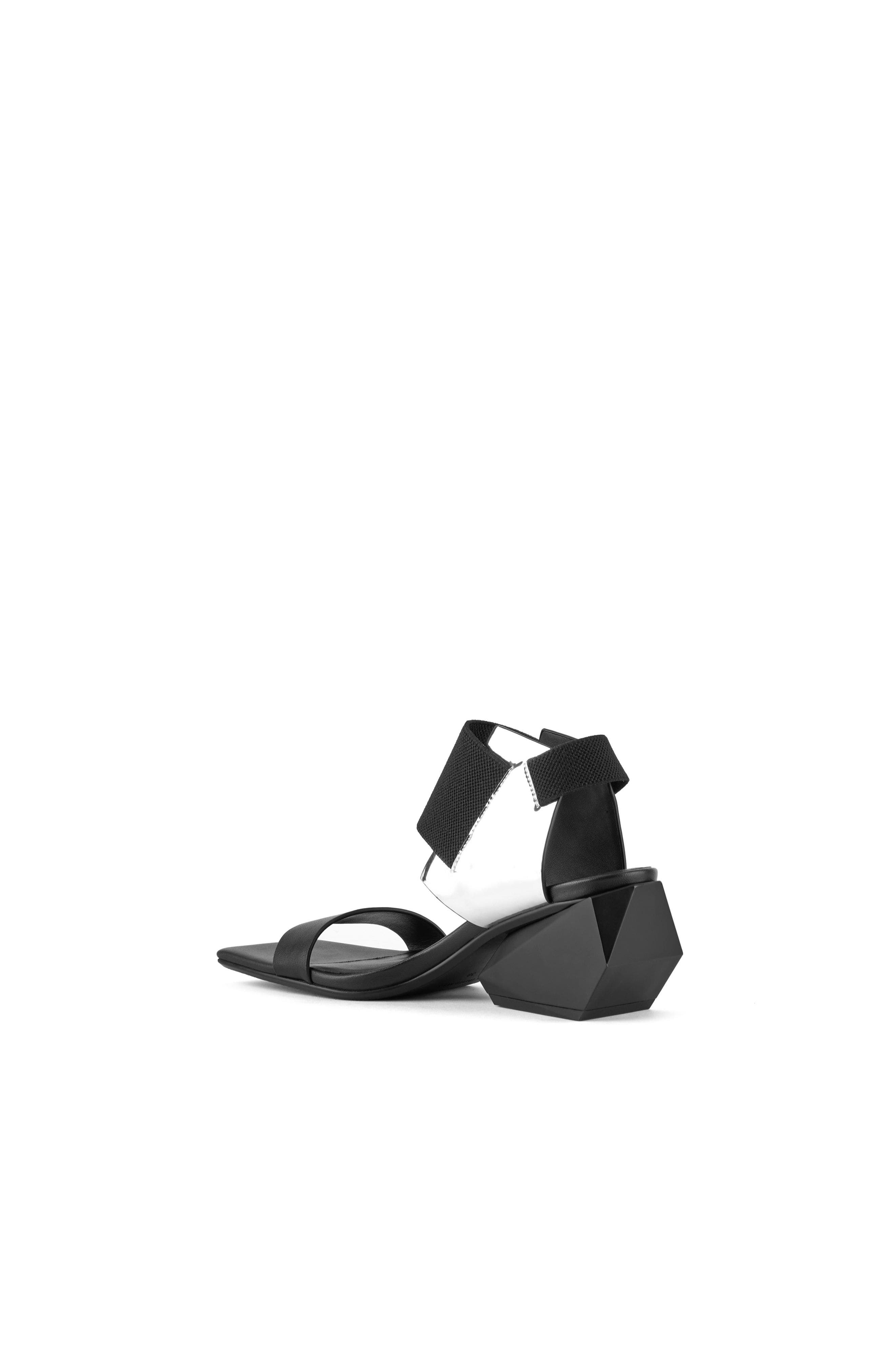Ricky Sandal Mid, Alternate, color, Black + Silver