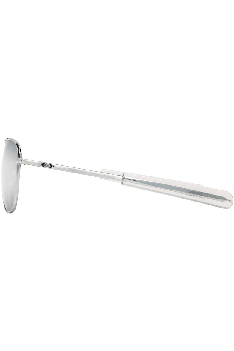 Original Pilot 55mm Aviator Nylon Non Polarized, Alternate, color, Silver - GNN