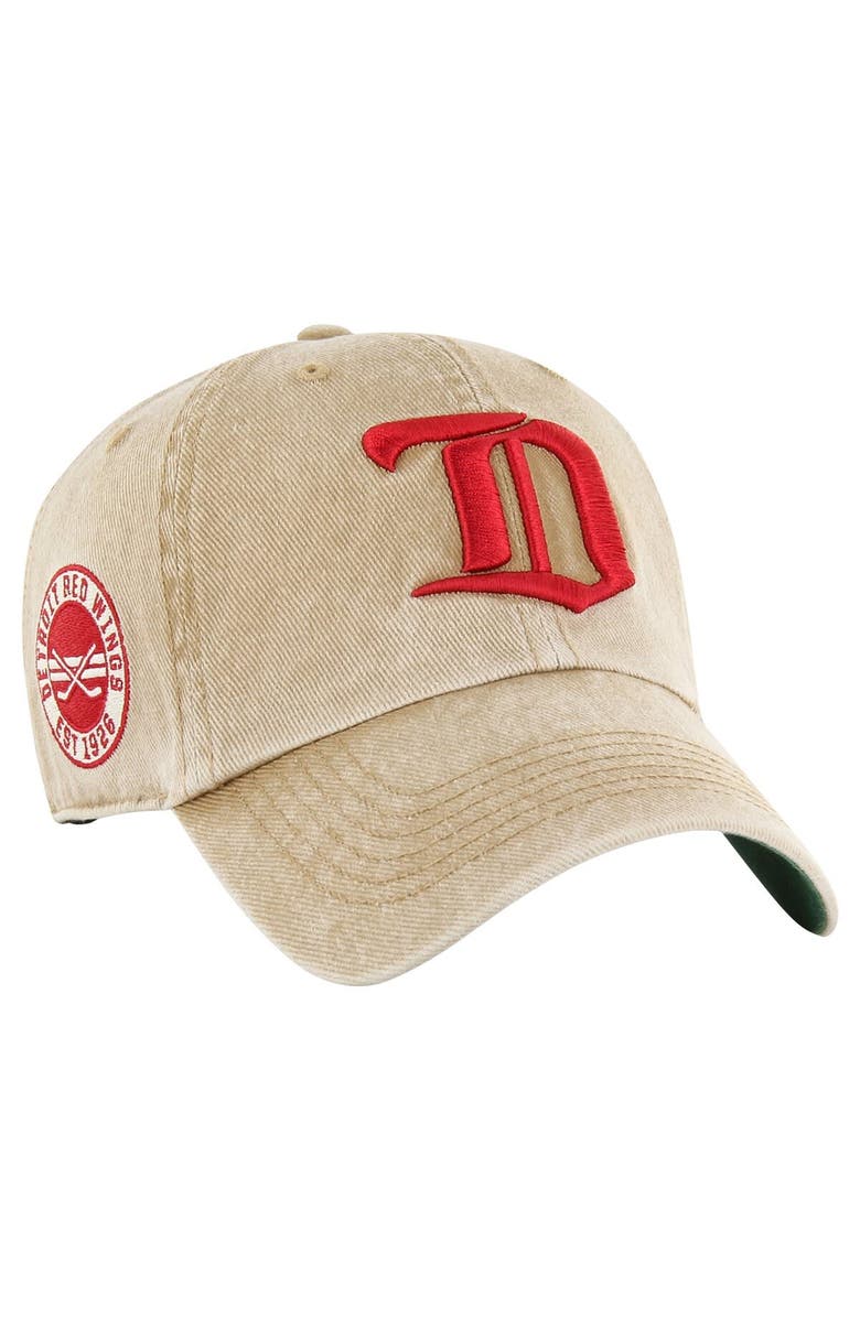 '47 Men's '47 Khaki Detroit Red Wings Earldor Clean Up Adjustable Hat, Main, color, Khaki