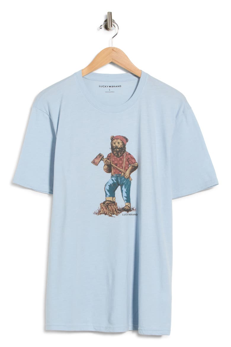 Lumbear Jack Graphic T-Shirt, Main, color, BLUE FOG