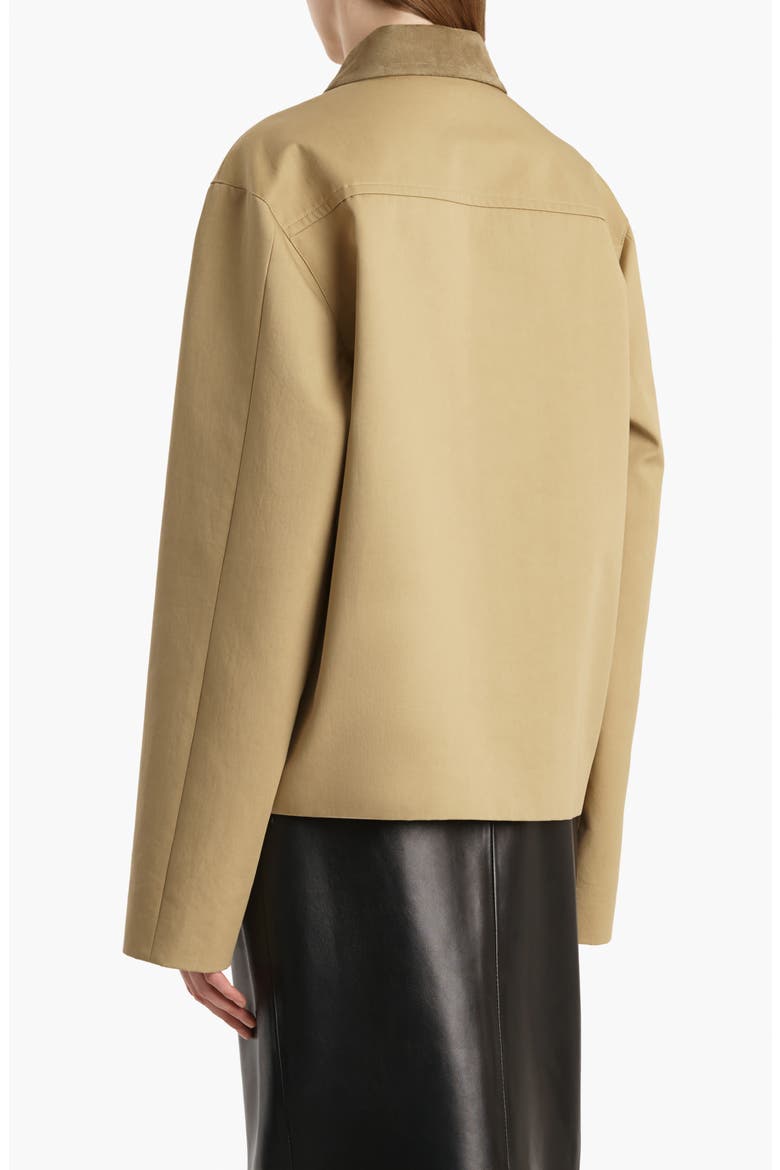 Wyatt Suede Collar Cotton Gabardine Chore Coat, Alternate, color, WHEAT