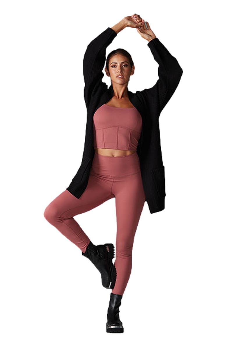 Tavi Alpine Long Cardigan, Main, color, Ebony