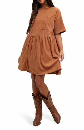 WISHLIST Corduroy Shift Minidress
