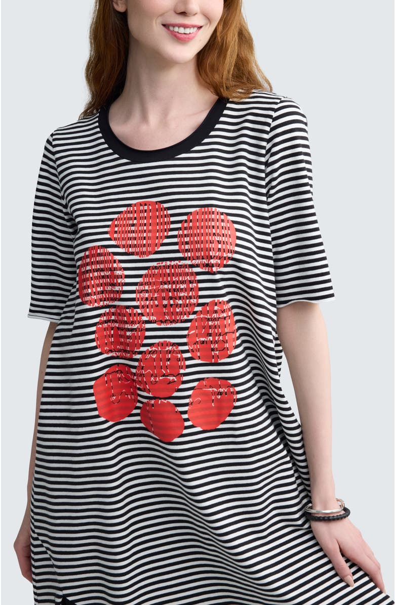 LUUKAA Zarael Striped Jersey Tunic, Alternate, color, Black Strip